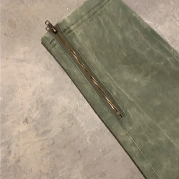 Green Moto style Jeggings - Picture 2 of 6